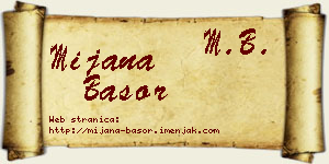 Mijana Basor vizit kartica